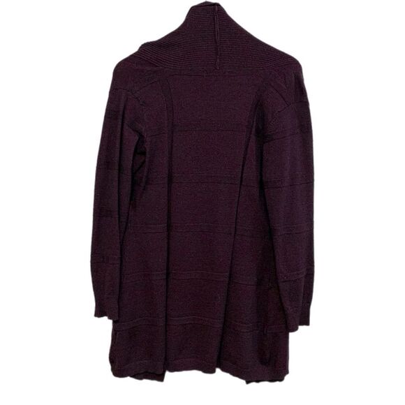 41 HAWTHORN Cardigan women’s small wine purple open front longline. - Picture 3 of 10